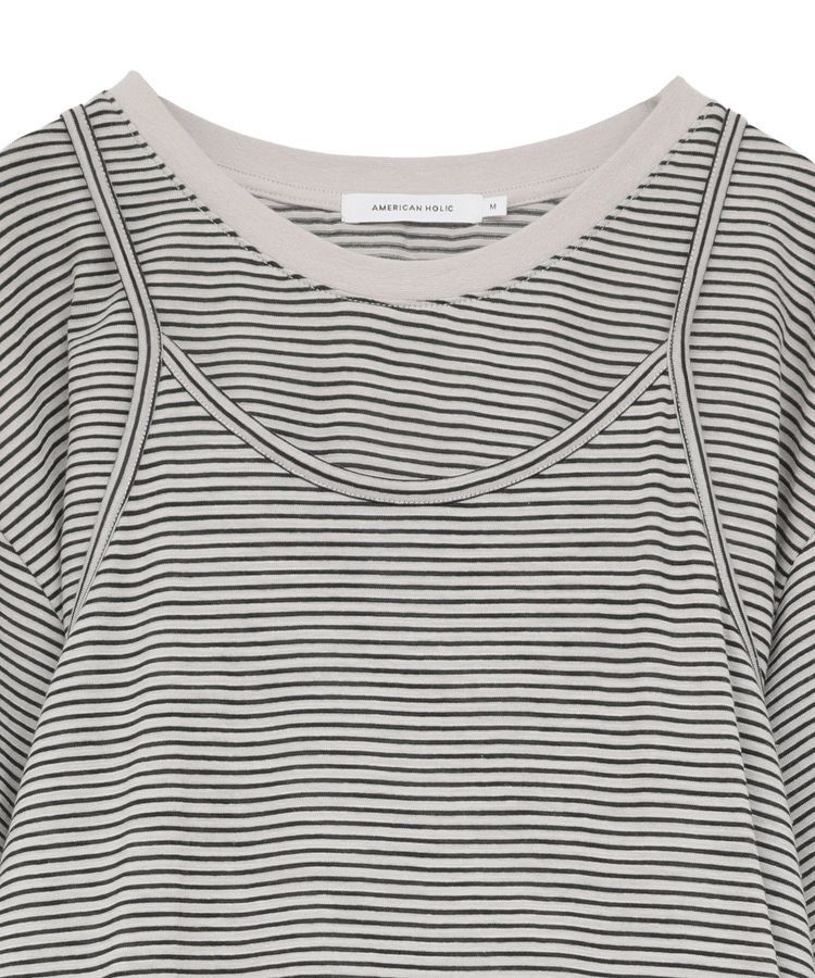 AMERICAN HOLIC「【2点セット】レイヤードボーダーＴワンピース」|ワンピース|