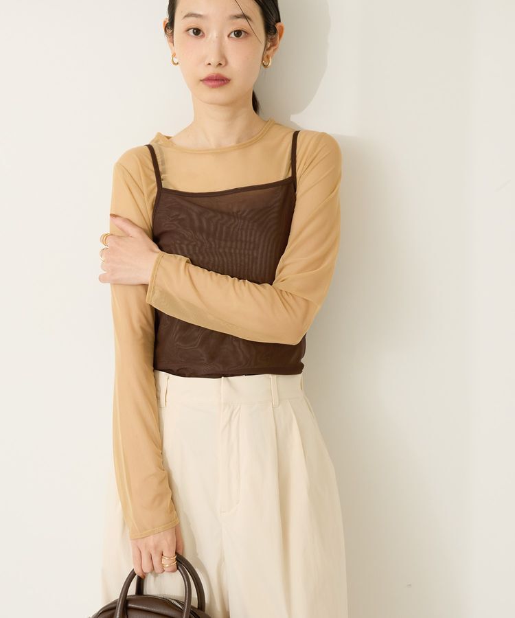 AMERICAN HOLIC「【2点セット】チュールキャミレイヤードトップス」|Tシャツ・カットソー|