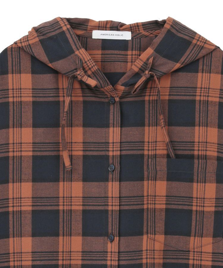 AMERICAN HOLIC「チェックフードシャツ」|シャツ・ブラウス|