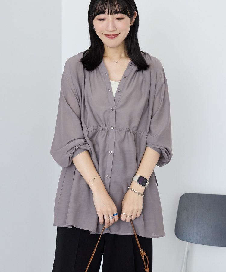 AMERICAN HOLIC「シアーウエストドロストロングシャツ/チュニック」|シャツ・ブラウス|