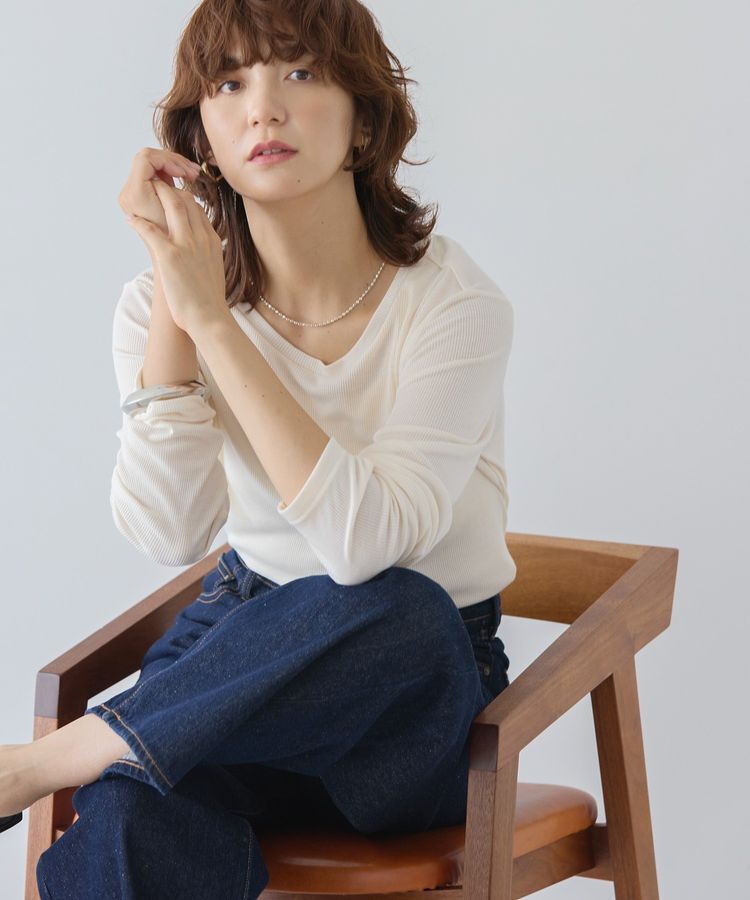 AMERICAN HOLIC「シアーリブプルオーバー」|Tシャツ・カットソー|