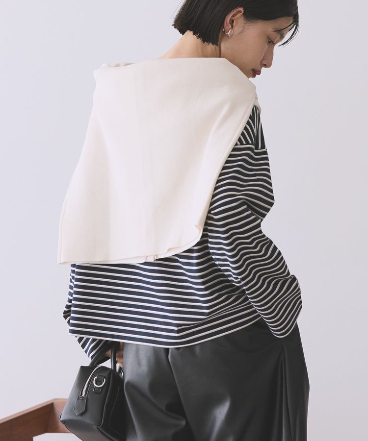 AMERICAN HOLIC「カラーボーダークロップド丈プルオーバー」|Tシャツ・カットソー|