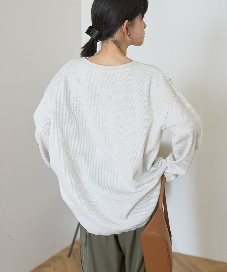 AMERICAN HOLIC「ワッフル配色メロープルオーバー」|Tシャツ・カットソー|