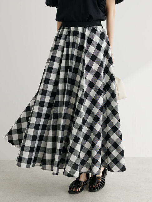 Green Parks「・furry　rate　ギンガムバイアススカート」|スカート|