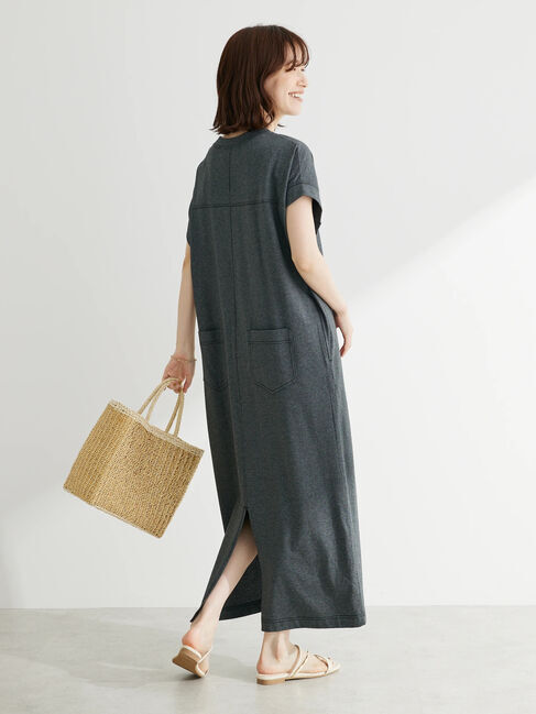 Green Parks「・ELENCARE　DUE　カラーステッチカットワンピース」|ワンピース|Dark Gray Mixture