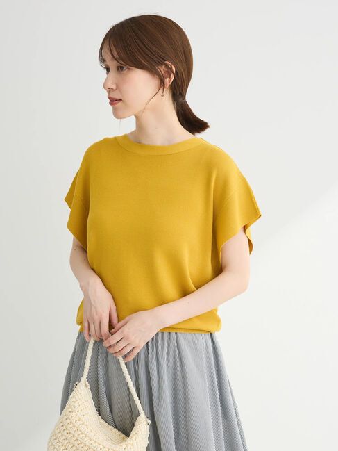 Green Parks「推しニット　フレンチスリーブニットプルオーバー」|ニット・セーター|