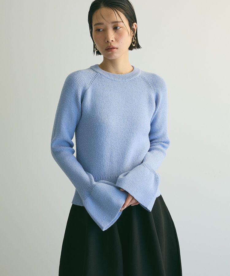 armonia「armonia.袖フレアニットプルオーバー」|ニット・セーター|Blue