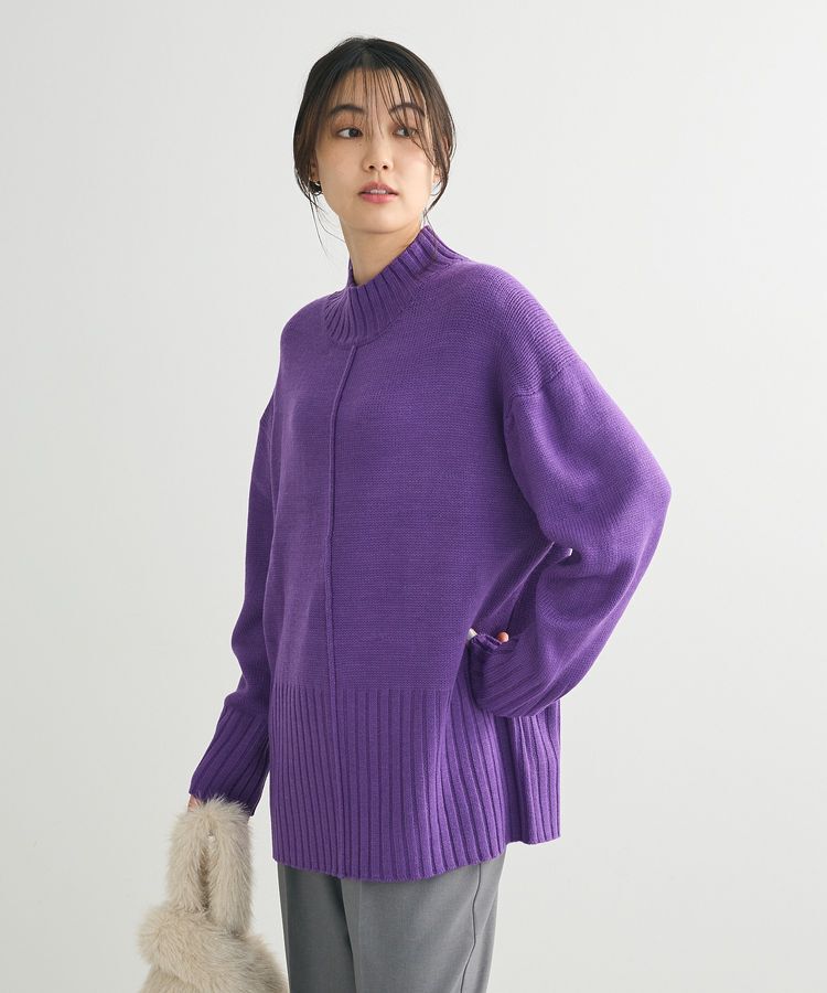 Green Parks「洗えるモックネックニットプルオーバー」|ニット・セーター|