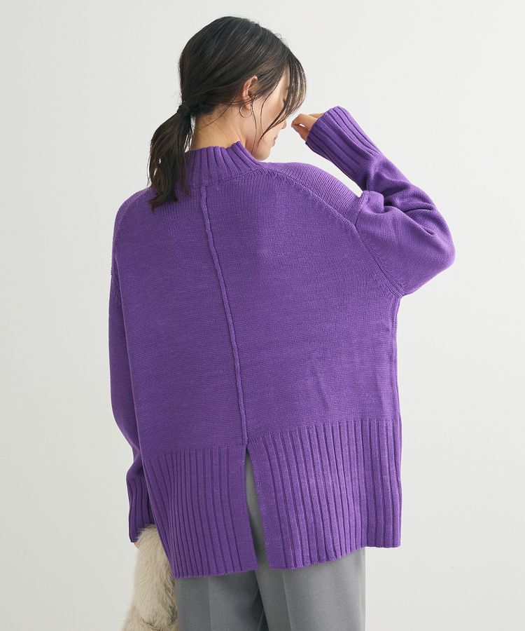 Green Parks「洗えるモックネックニットプルオーバー」|ニット・セーター|