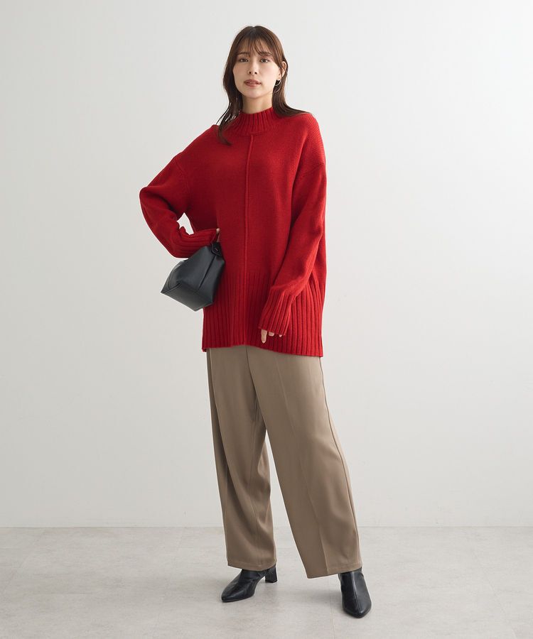 Green Parks「洗えるモックネックニットプルオーバー」|ニット・セーター|