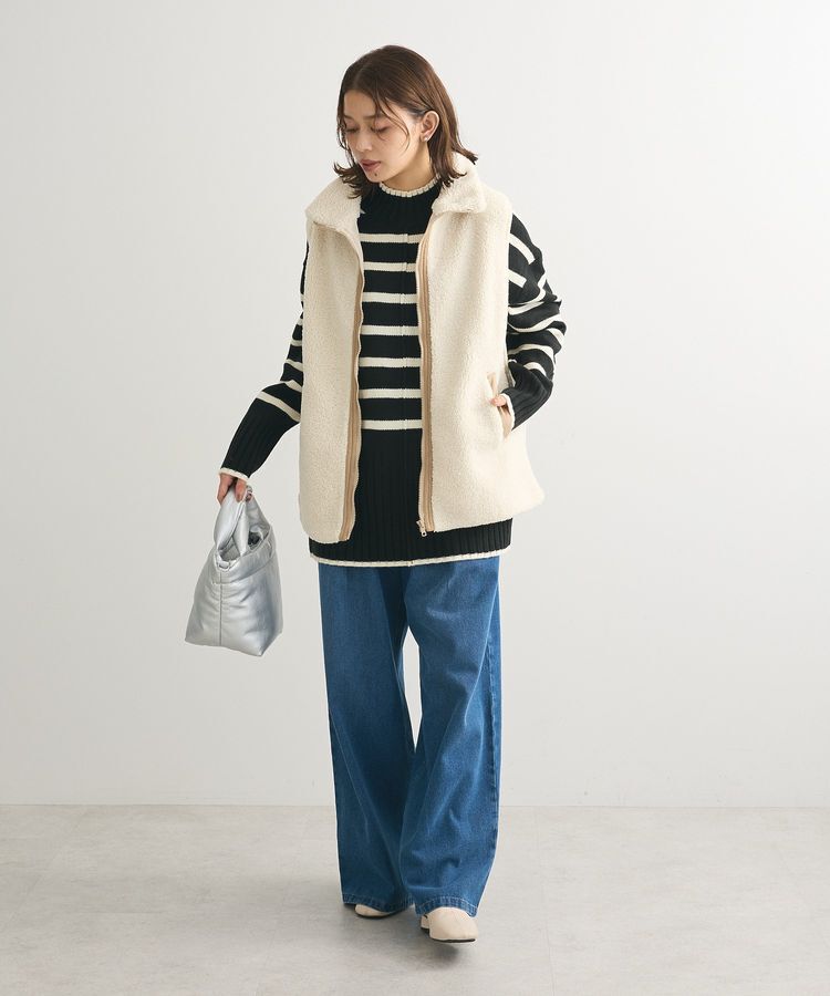 Green Parks「洗えるモックネックニットプルオーバー」|ニット・セーター|