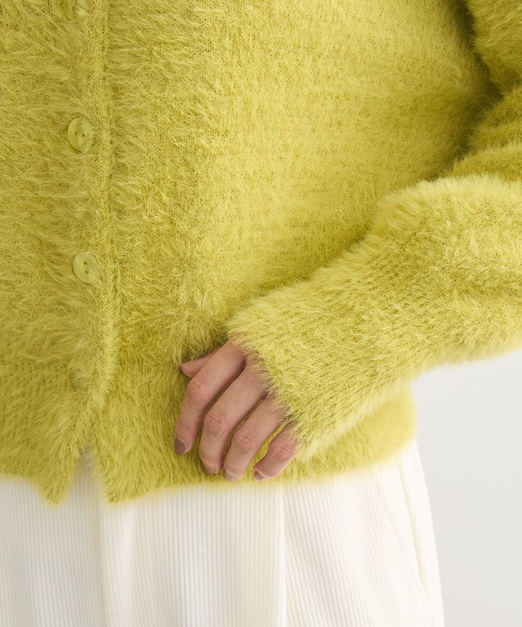 Green Parks「ラメシャギーニットカーディガン」|カーディガン|