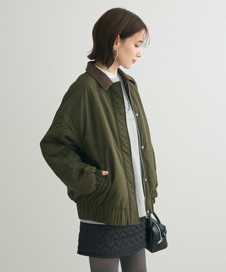 Green Parks「・ELENCARE DUE フェイクレザーエリブルゾン」|ブルゾン・スタジャン|