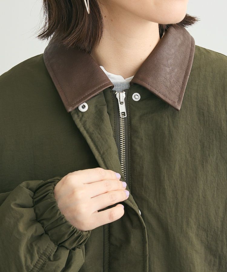 Green Parks「・ELENCARE DUE フェイクレザーエリブルゾン」|ブルゾン・スタジャン|