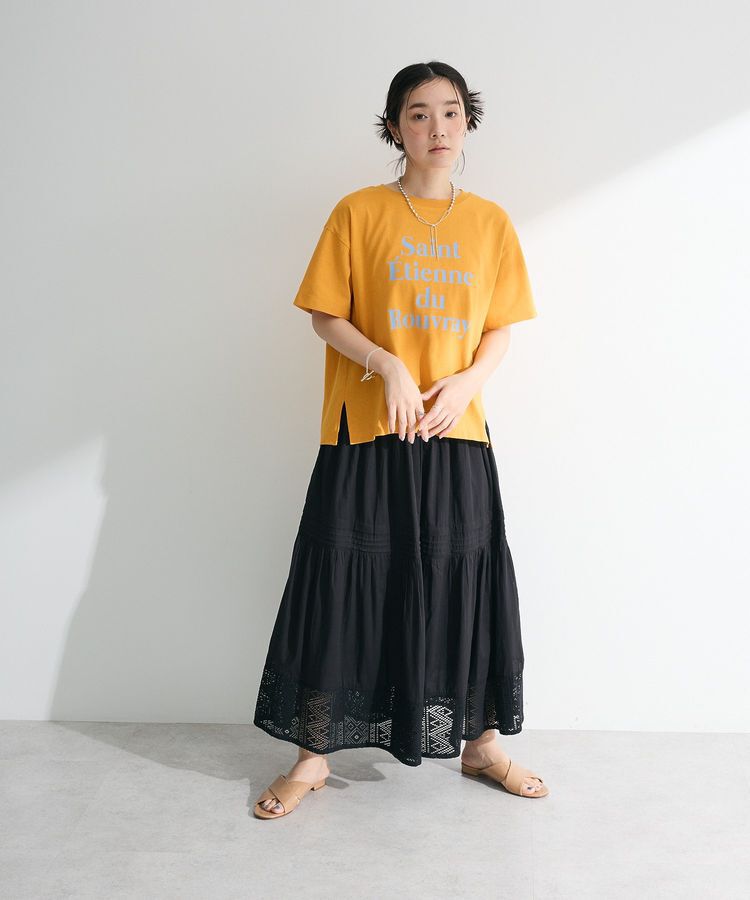 Green Parks「多段フェミニンロゴボックスTシャツ」|Tシャツ・カットソー|