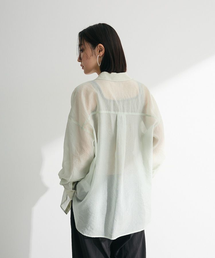 Green Parks「・ELENCARE DUE ラメシアー長袖シャツ」|シャツ・ブラウス|