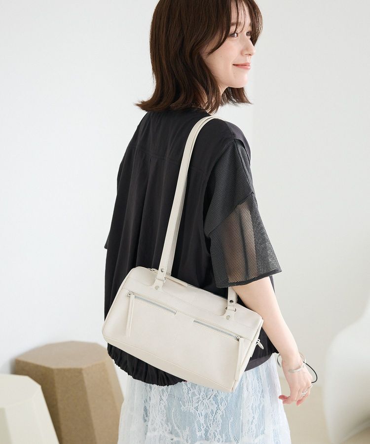 Green Parks「・QUON W ZIP 2wayボストンバッグ」|その他|Ivory