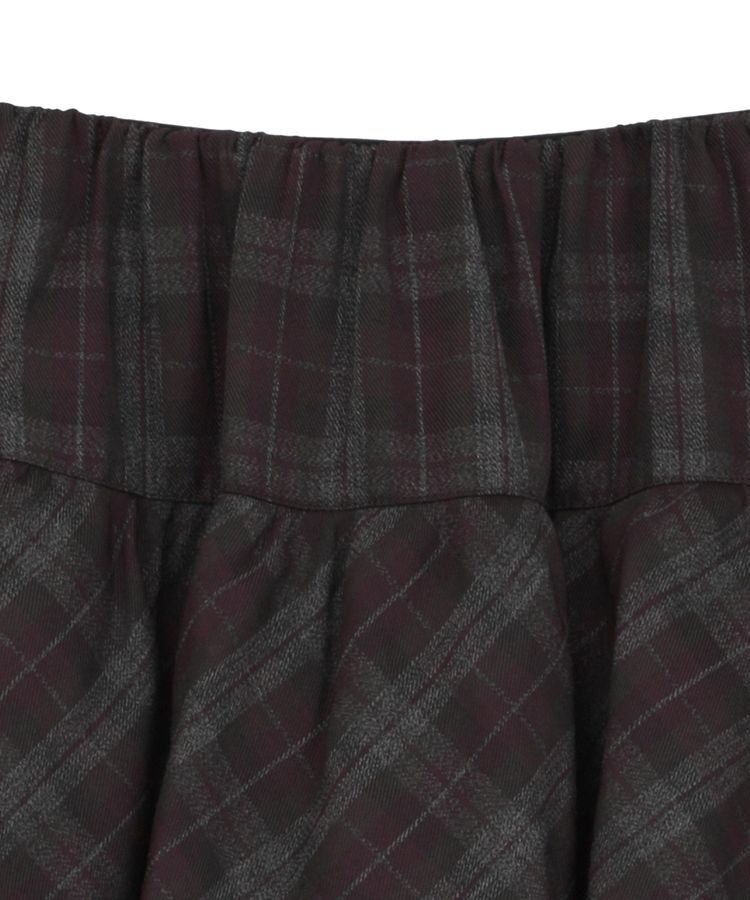 Green Parks「■ESCAR チェックペプラムフレアスカート」|フレア|