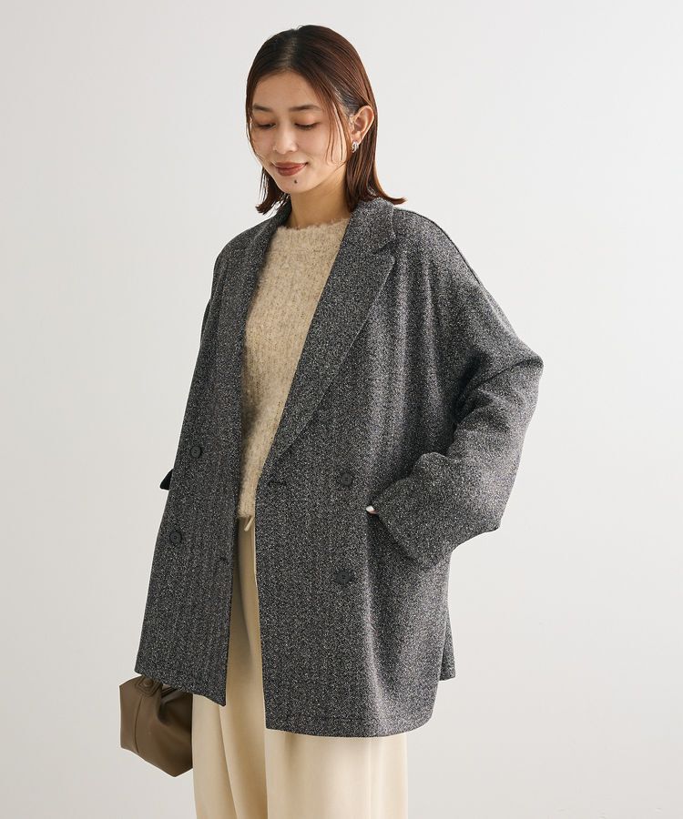 Green Parks「ツイードWオーバージャケット」|テーラードジャケット|