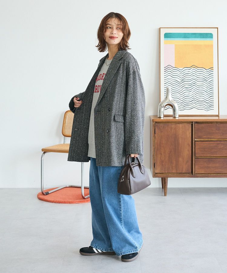 Green Parks「ツイードWオーバージャケット」|テーラードジャケット|
