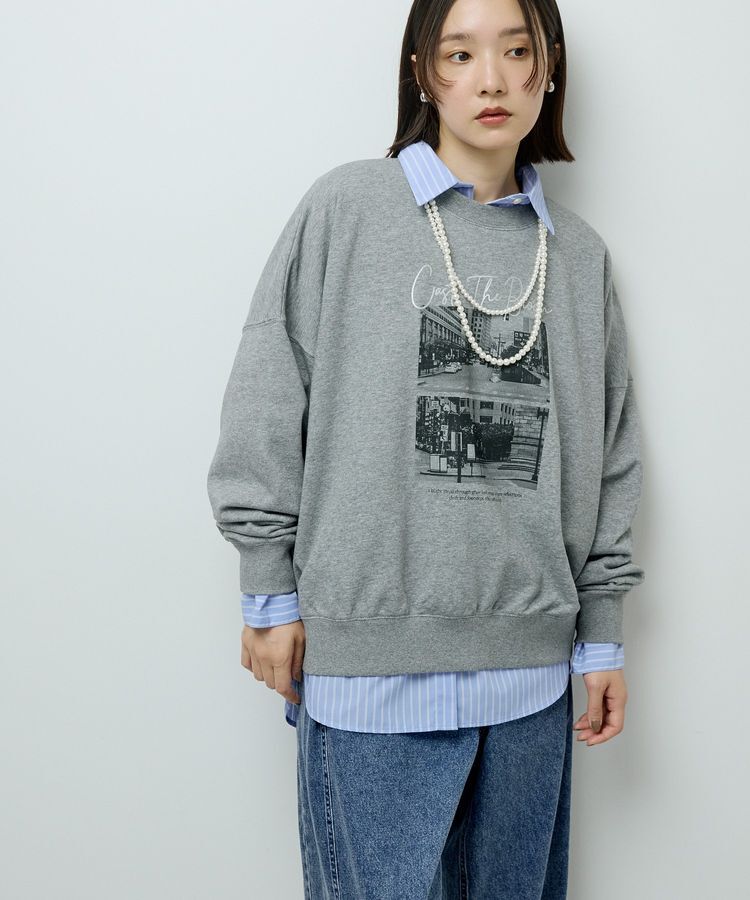 armonia「オーバーサイズロゴ裏毛プルオーバー」|スウェット・ジャージ|Gray Mixture