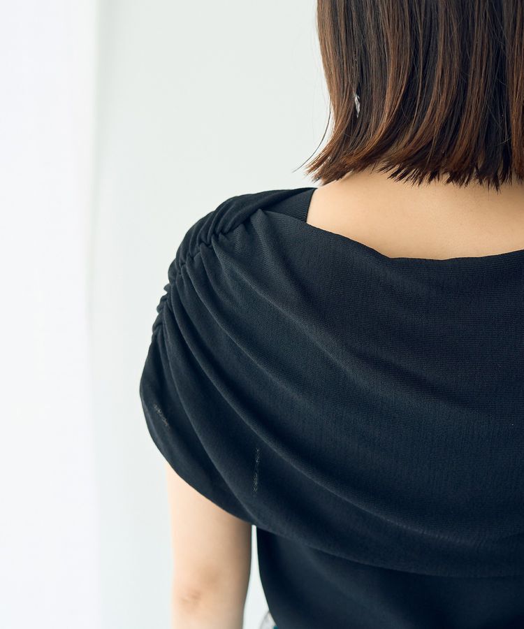 YECCA VECCA「シャーリングオフショルニット」|ニット・セーター|