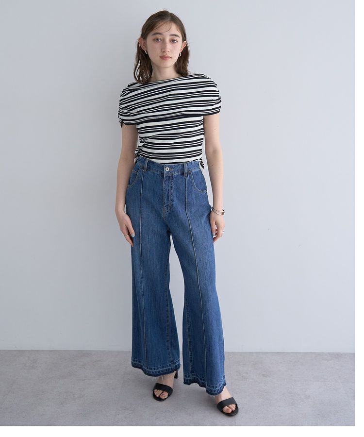 YECCA VECCA「シャーリングオフショルニット」|ニット・セーター|