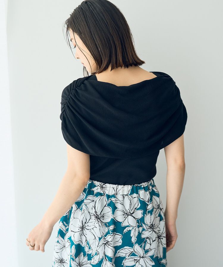 YECCA VECCA「シャーリングオフショルニット」|ニット・セーター|