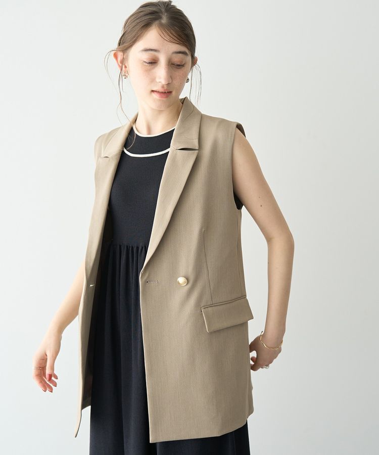 YECCA VECCA「金釦テーラードジレジャケット」|ベスト・ジレ|