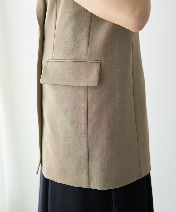 YECCA VECCA「金釦テーラードジレジャケット」|ベスト・ジレ|