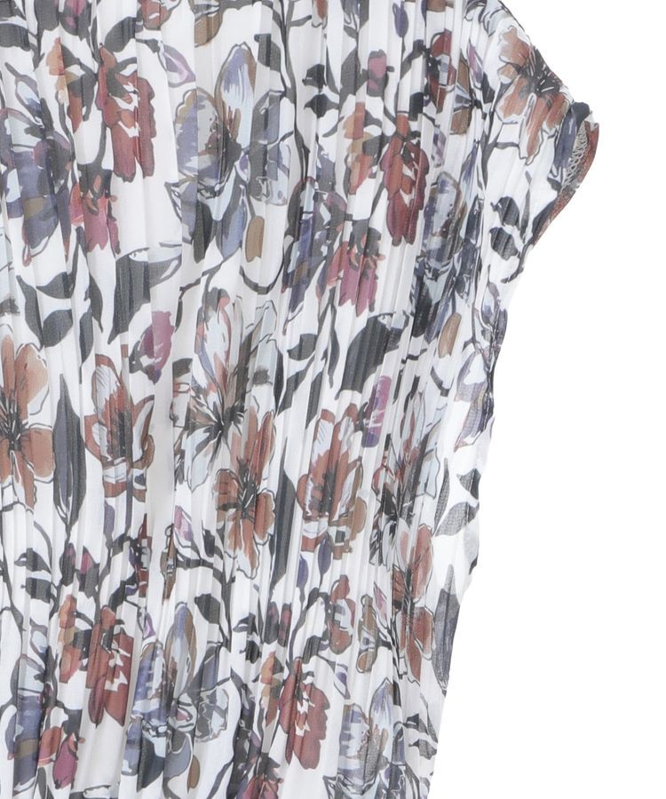 YECCA VECCA「フラワー柄プリーツワンピース」|ワンピース|