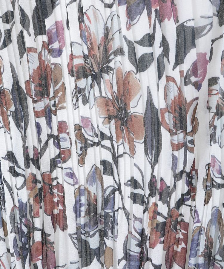 YECCA VECCA「フラワー柄プリーツワンピース」|ワンピース|