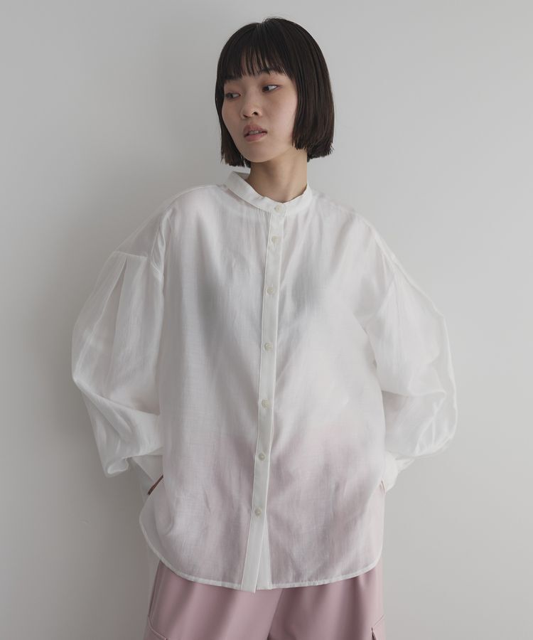 GARAGE OF GOOD CLOTHING「シアーバンドカラーシャツ」|シャツ・ブラウス|
