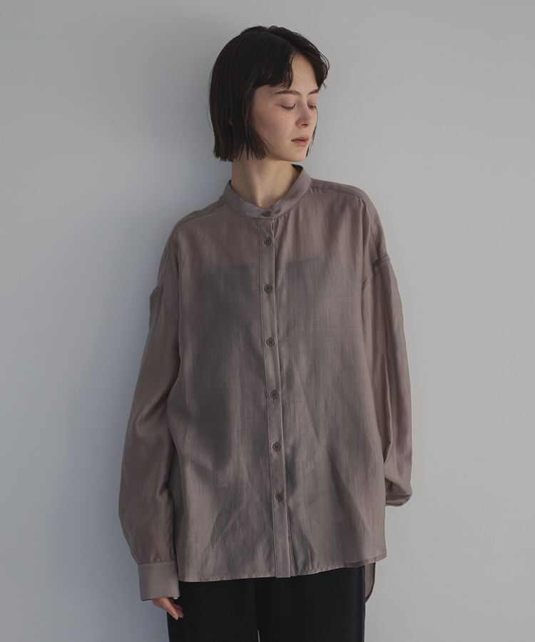 GARAGE OF GOOD CLOTHING「シアーバンドカラーシャツ」|シャツ・ブラウス|