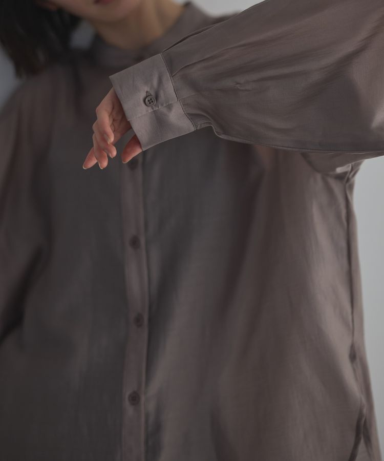 GARAGE OF GOOD CLOTHING「シアーバンドカラーシャツ」|シャツ・ブラウス|