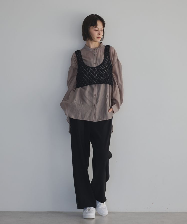 GARAGE OF GOOD CLOTHING「シアーバンドカラーシャツ」|シャツ・ブラウス|