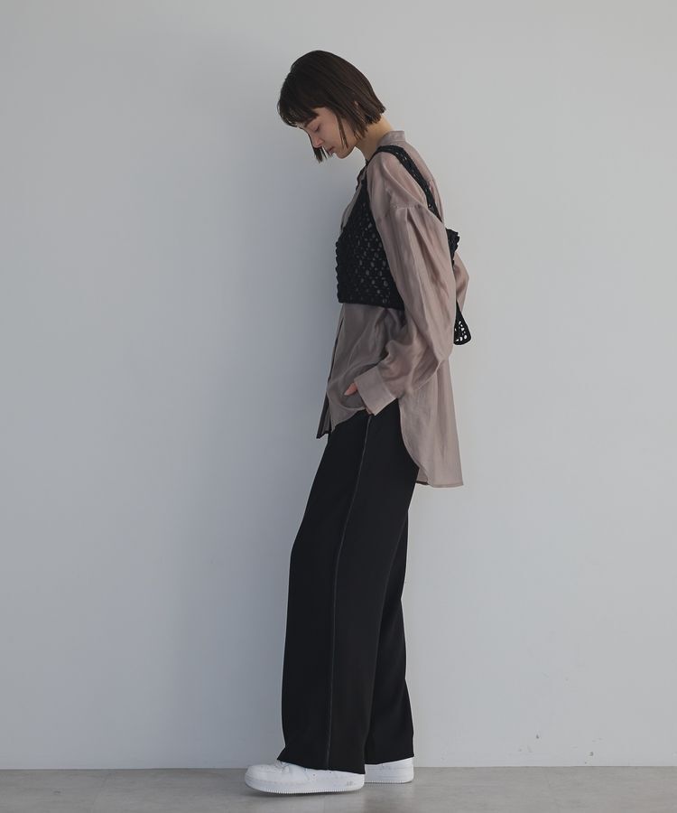 GARAGE OF GOOD CLOTHING「シアーバンドカラーシャツ」|シャツ・ブラウス|