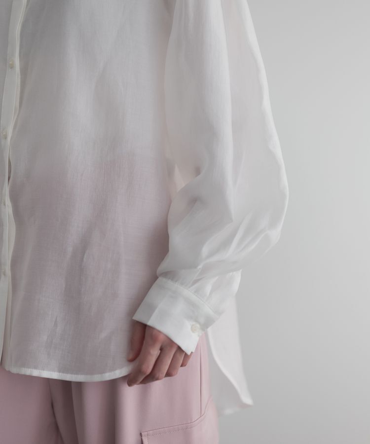 GARAGE OF GOOD CLOTHING「シアーバンドカラーシャツ」|シャツ・ブラウス|