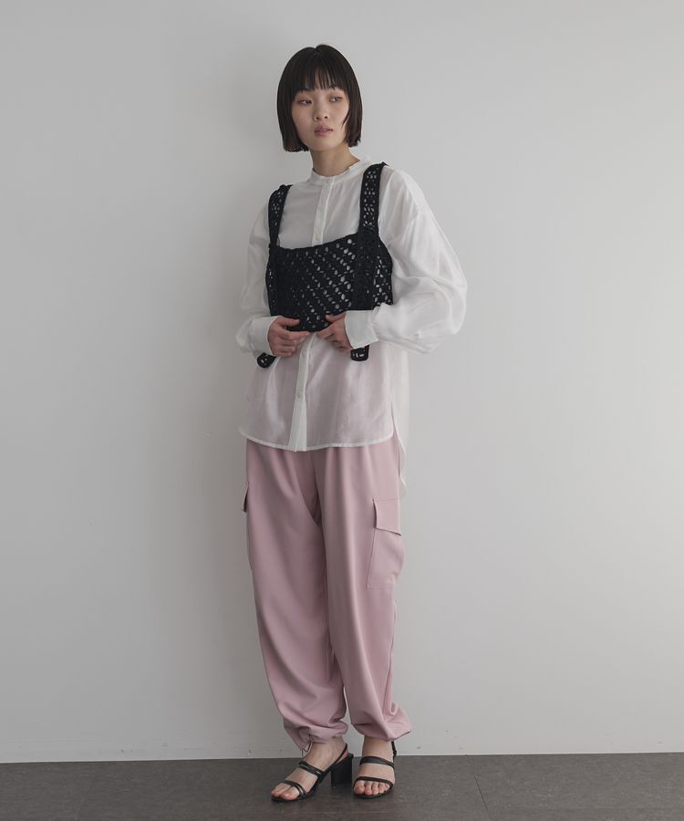 GARAGE OF GOOD CLOTHING「シアーバンドカラーシャツ」|シャツ・ブラウス|