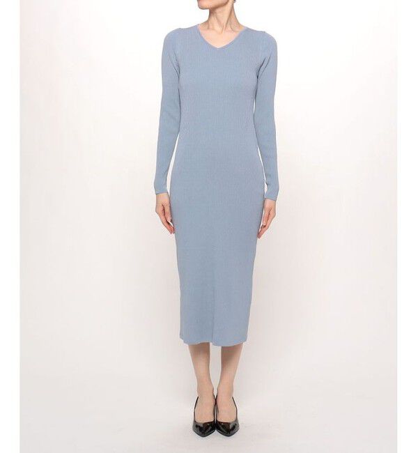 allureville「キュプラコットンリブタイトワンピース」|ワンピース|