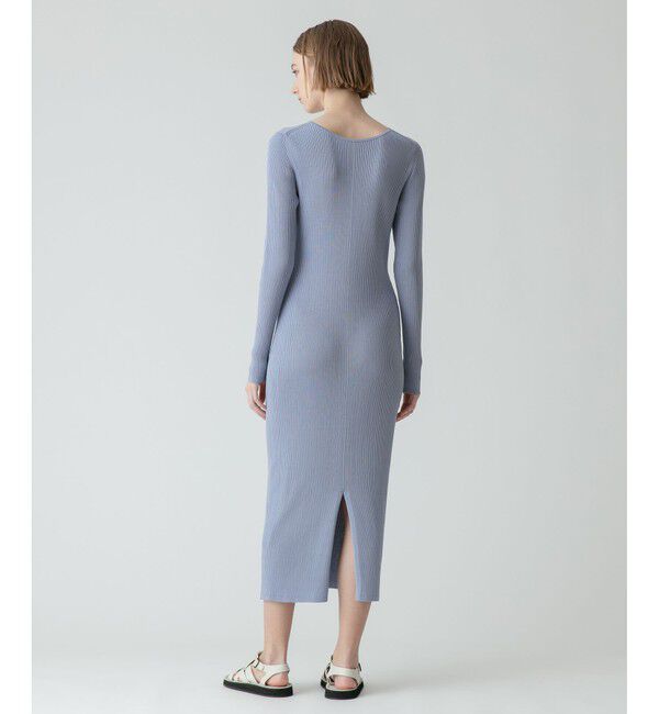 allureville「キュプラコットンリブタイトワンピース」|ワンピース|