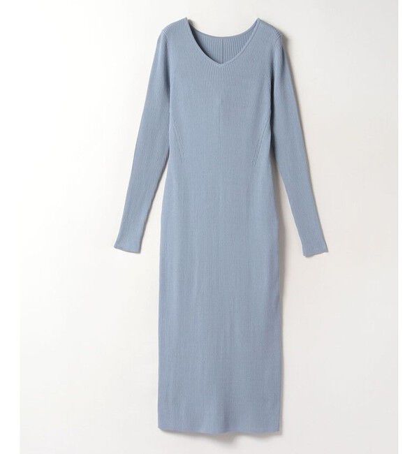allureville「キュプラコットンリブタイトワンピース」|ワンピース|