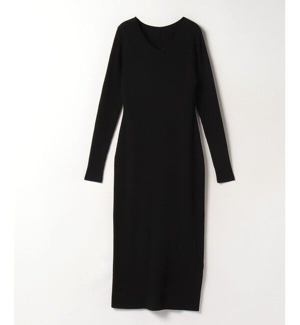 allureville「キュプラコットンリブタイトワンピース」|ワンピース|ブラック