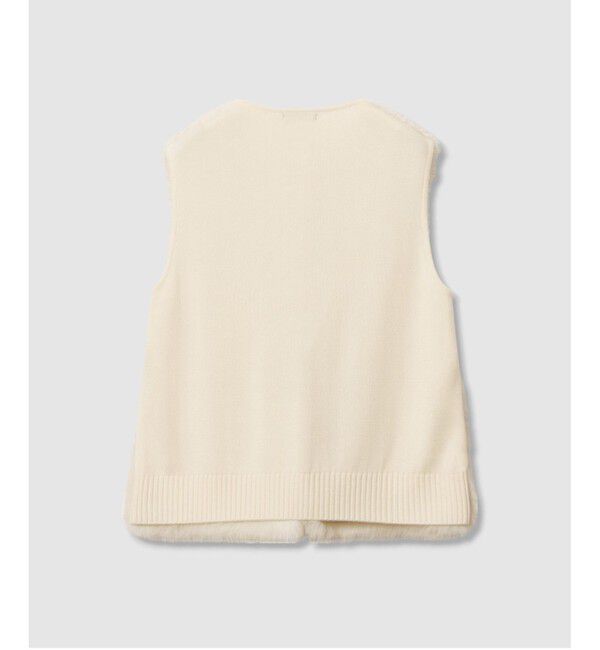 allureville「フェイクボアコンビニットジレ」|ニット・セーター|