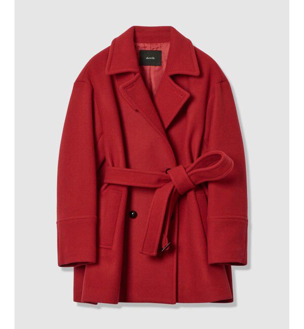 allureville「パイルメルトンデザインＰコート」|ピーコート|