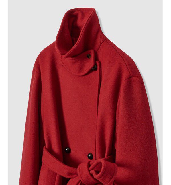 allureville「パイルメルトンデザインＰコート」|ピーコート|