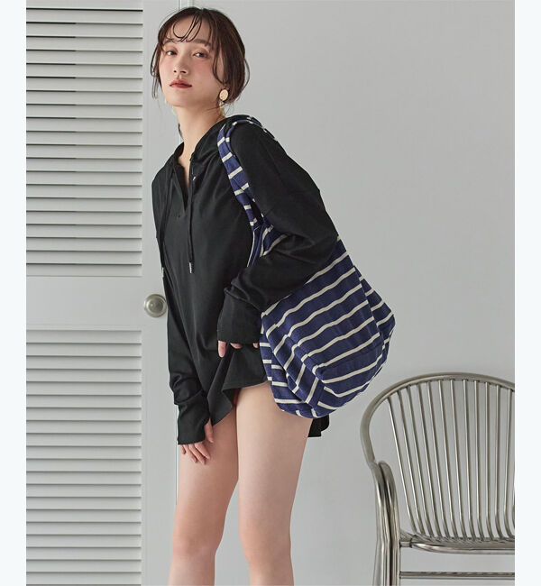 SEA DRESS「オーバーシルエットラッシュパーカープルオーバー」|ビキニトップス|