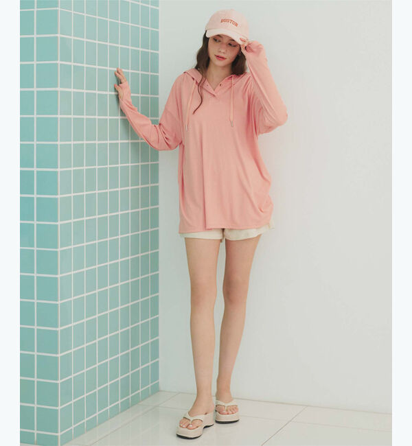 SEA DRESS「オーバーシルエットラッシュパーカープルオーバー」|ビキニトップス|