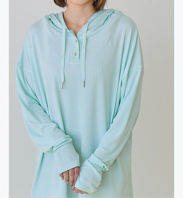 SEA DRESS「オーバーシルエットラッシュパーカープルオーバー」|ビキニトップス|