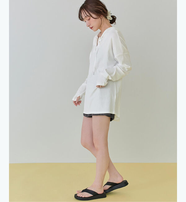 SEA DRESS「オーバーシルエットラッシュパーカープルオーバー」|ビキニトップス|